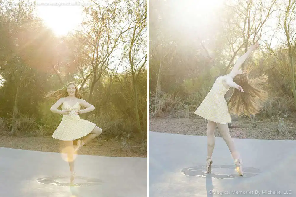 outdoor senior pictures ballet pointe arizona