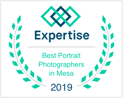 Award badge recognizing Magical Memories by Michelle as one of the best portrait photographers in Mesa, Arizona.